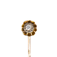 Edwardian 15ct Gold and Platinum Diamond Tie Pin