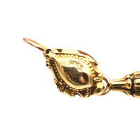 French 19th Century 18ct Gold 'Night And Day' Drop Earrings