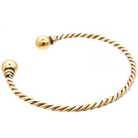 Vintage 9ct Gold Twisted Three Colour Gold Open Bangle