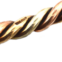 Vintage 9ct Gold Twisted Three Colour Gold Open Bangle