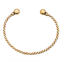 Vintage 9ct Gold Twisted Three Colour Gold Open Bangle