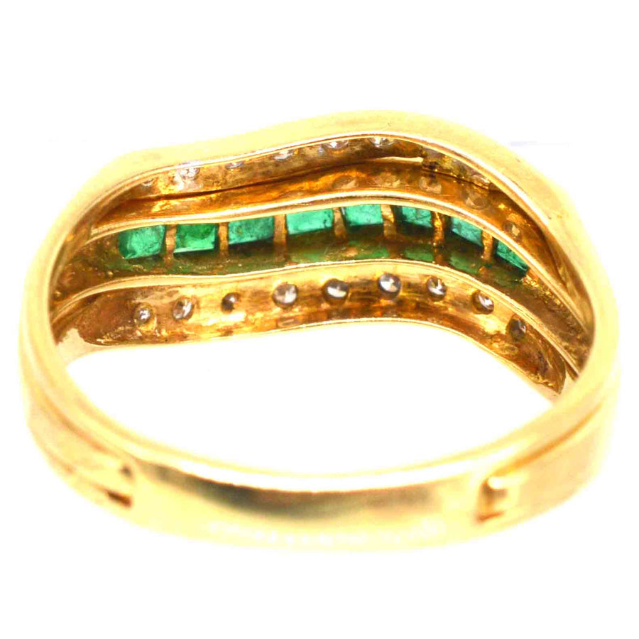 Retro 18ct Gold Tutti Frutti Interchangeable Diamond, Sapphire, Ruby & Emerald Ring