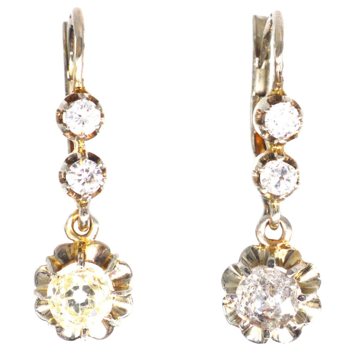 Belle Epoque 18ct White Gold and Platinum Old Mine Cut Diamond