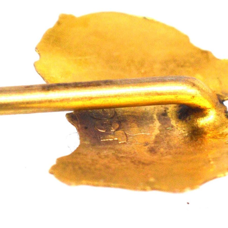 Close-up of a 9ct gold tie pin featuring Australia and its states, highlighting its detailed craftsmanship.