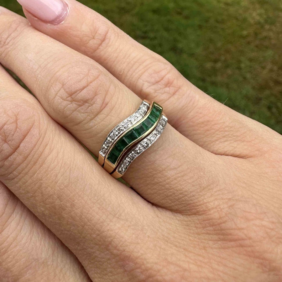 Retro 18ct Gold Tutti Frutti Interchangeable Diamond, Sapphire, Ruby & Emerald Ring | Parkin and Gerrish | Antique & Vintage Jewellery