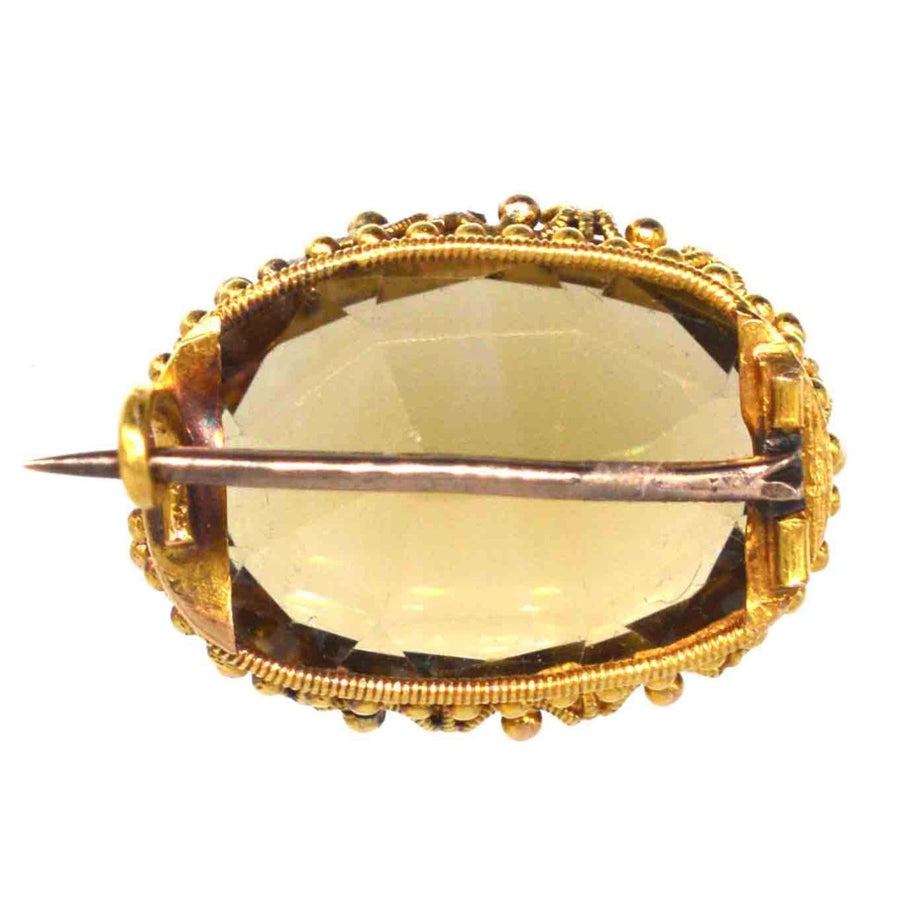 Small Regency 18ct Gold Citrine Brooch | Parkin and Gerrish | Antique & Vintage Jewellery