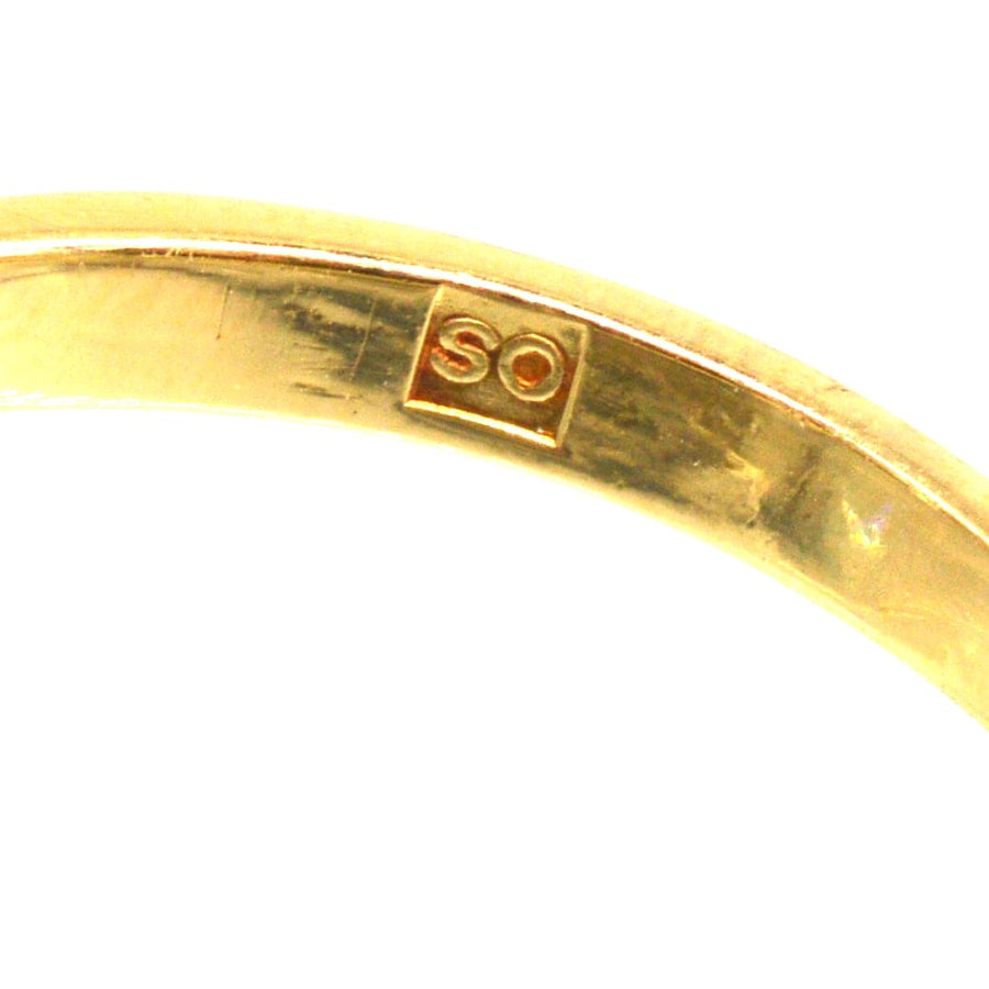 Vintage 18ct Gold and Platinum Zircon Solitaire Ring | Parkin and Gerrish | Antique & Vintage Jewellery