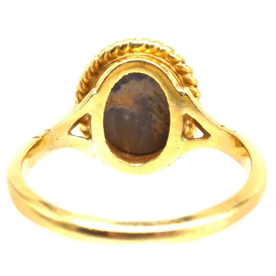 Vintage 18ct Gold Grey Opal Ring | Parkin and Gerrish | Antique & Vintage Jewellery