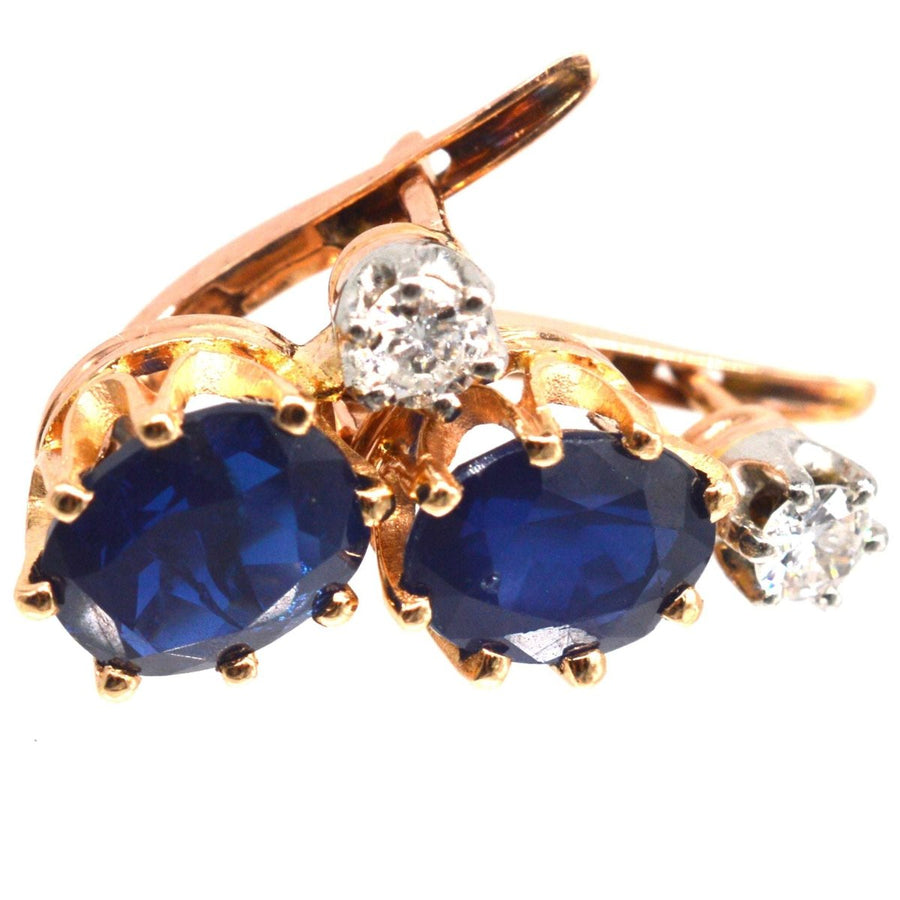 Vintage 18ct Gold Sapphire and Diamond Earrings | Parkin and Gerrish | Antique & Vintage Jewellery