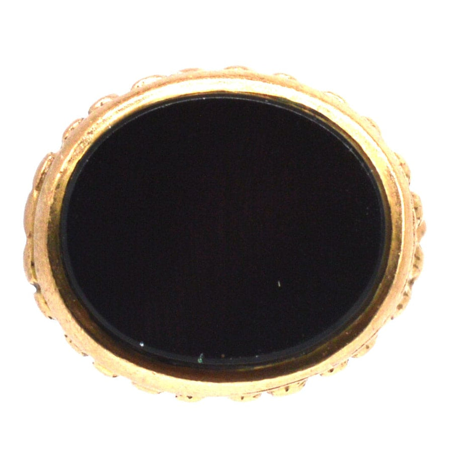 Vintage 9ct gold lion seal with large oval onyx base, fully hallmarked and made in London in 1967.