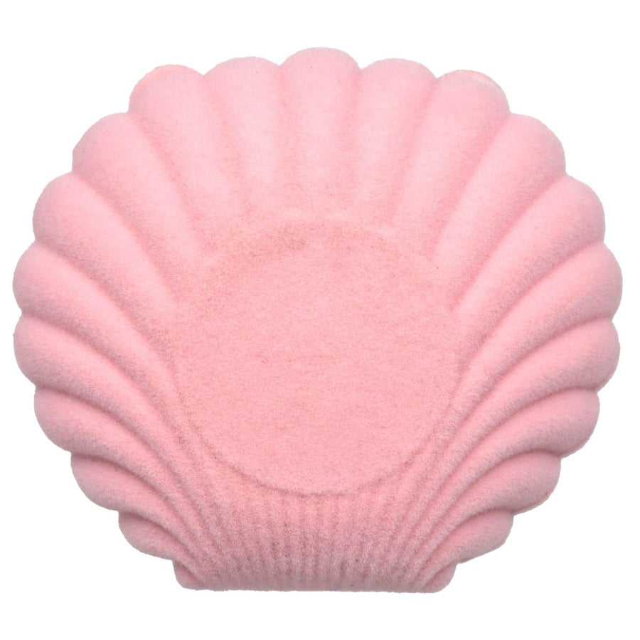 Vintage pink scallop shell jewellery display case to organize and showcase your smaller jewellery pieces.