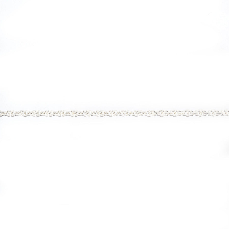 Contemporary silver Prince of Wales rope chain, finely polished, 18 inches/45cm, suitable for everyday wear.