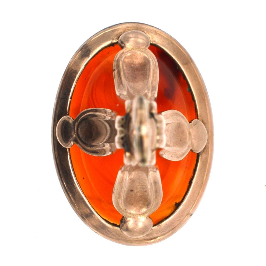 Georgian Gold & Carnelian Intaglio Seal with Dove & Olive Branch | Parkin and Gerrish (UK)