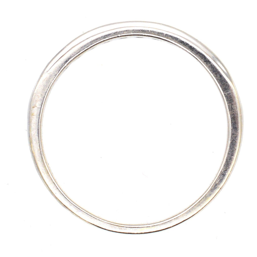 Modern 9ct white gold band for diamond half eternity ring, showcasing a sleek and elegant design.