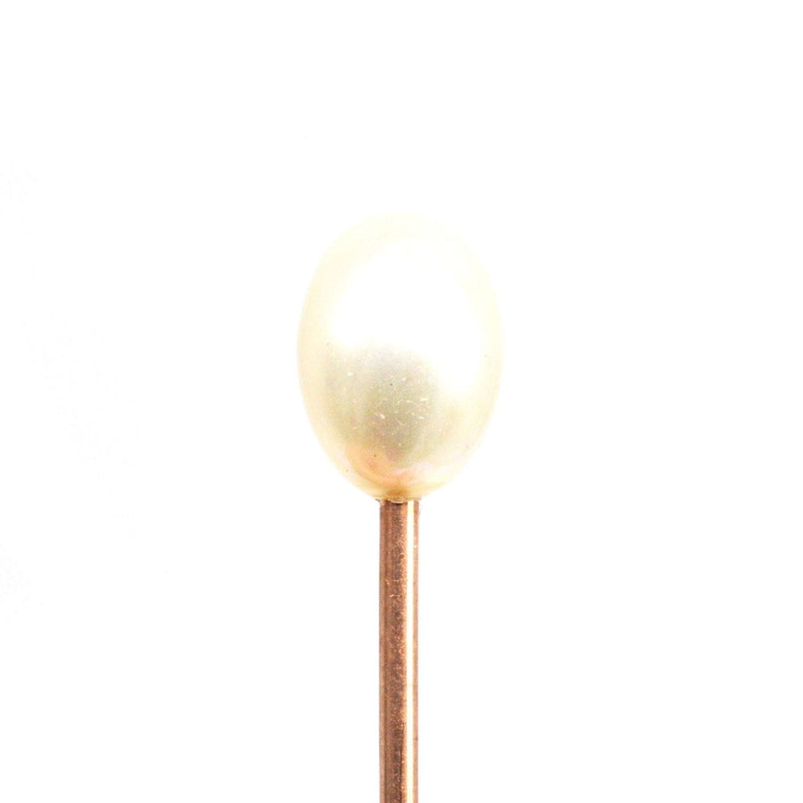1930er Jahre 9ct Gold Zuchtperlen Krawattennadel | Parkin und Gerrish | Antike & Vintage-Schmuck
