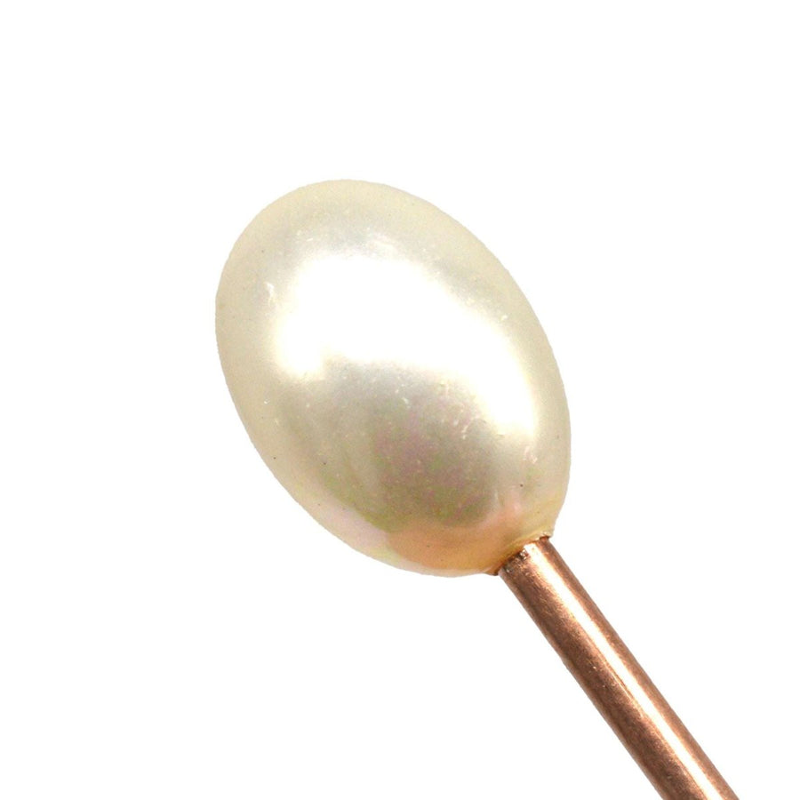 1930er Jahre 9ct Gold Zuchtperlen Krawattennadel | Parkin und Gerrish | Antike & Vintage-Schmuck
