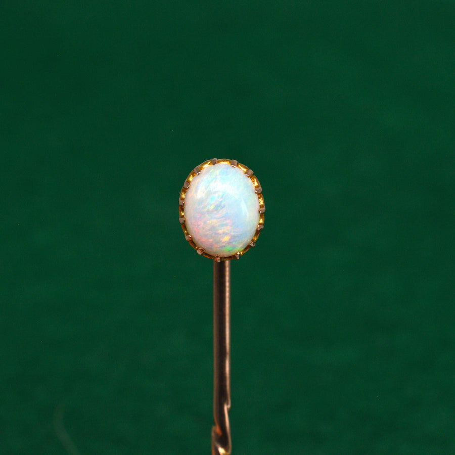 Edwardian 9ct Gold Opal Krawattennadel