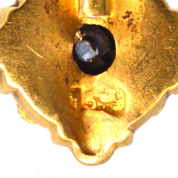 Viktorianische 15ct Gold Saphir Krawattennadel