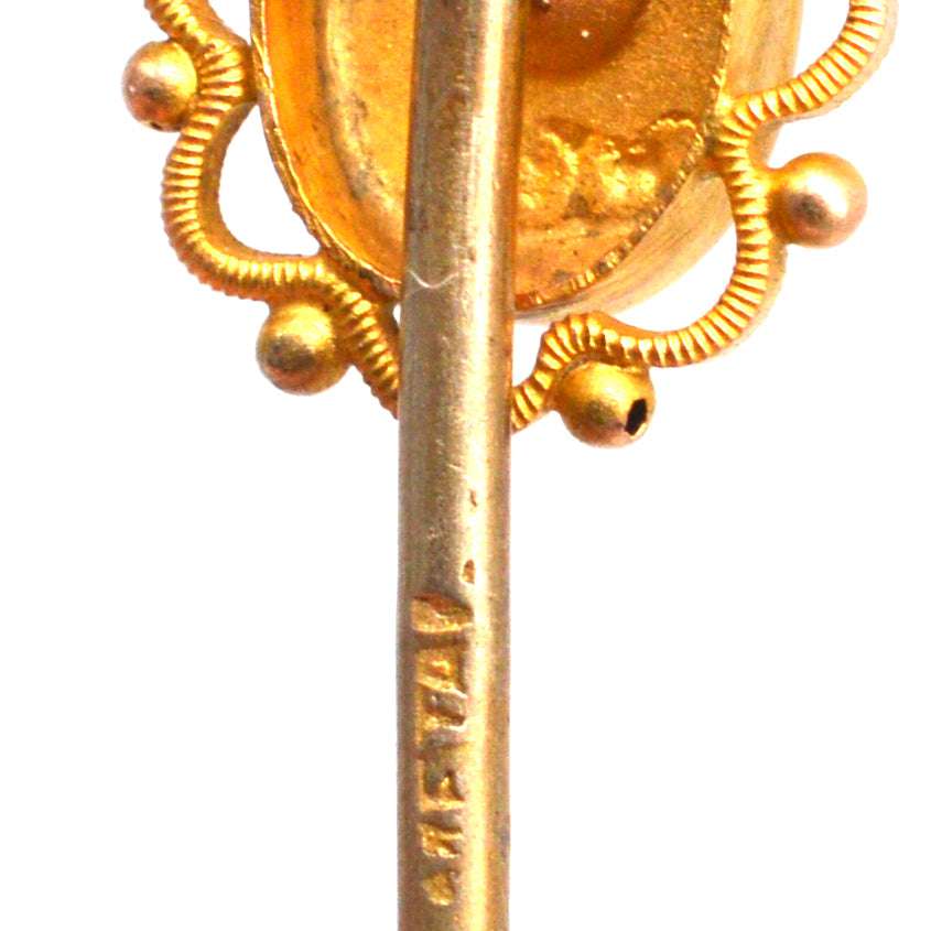 Edwardian 9ct Gold Ruby Star Krawattennadel