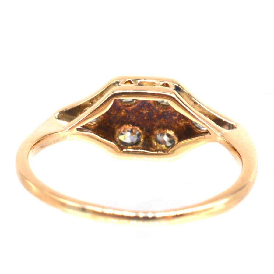 Art Deco 18ct Gold und Platin Diamant Ring | Parkin und Gerrish | Antike & Vintage Schmuck