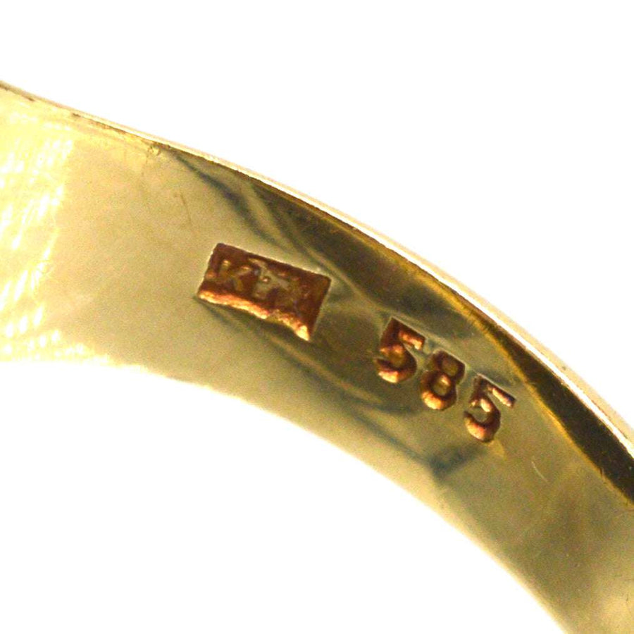 Anfang des 20. Jahrhunderts 14ct Gold Sardonyx Siegelring mit Wappen Intaglio Wappen | Parkin und Gerrish | Antike & Vintage Schmuck