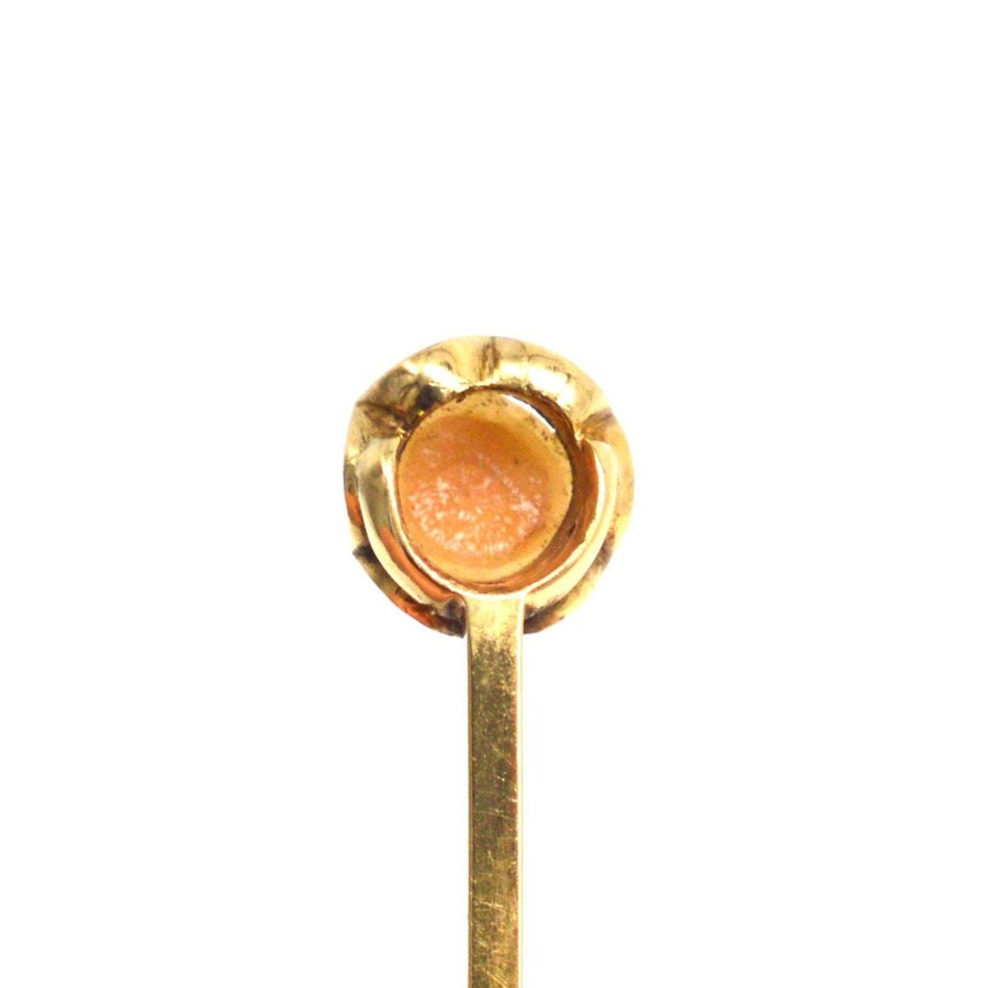 Edwardian 15ct Gold Zuchtperlen Krawattennadel | Parkin und Gerrish | Antike & Vintage-Schmuck