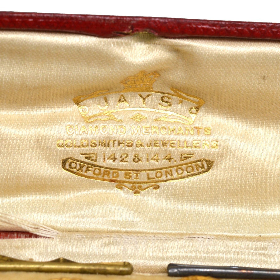 Edwardian 9ct Gold Perlmuttknöpfe in Original-Etui | Parkin und Gerrish | Antike & Vintage-Schmuck