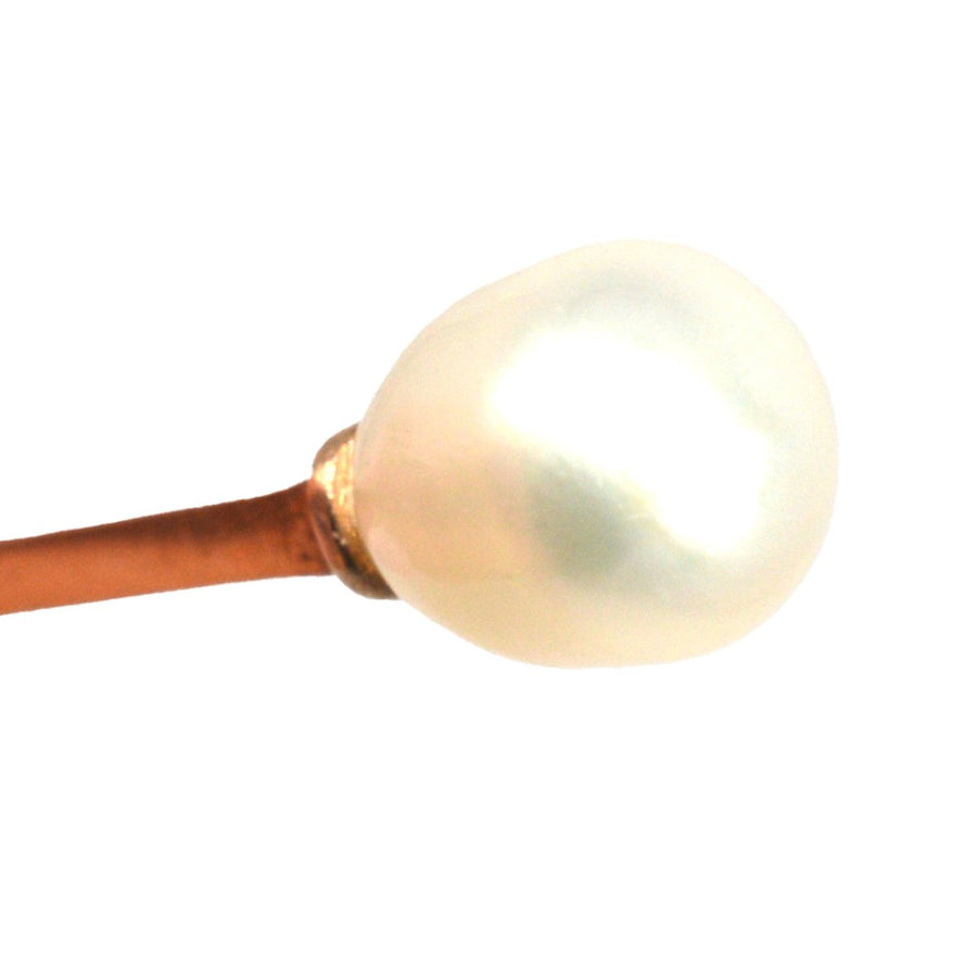 Edwardian 9ct Gold natürliche Perle Krawattennadel | Parkin und Gerrish | Antike & Vintage-Schmuck