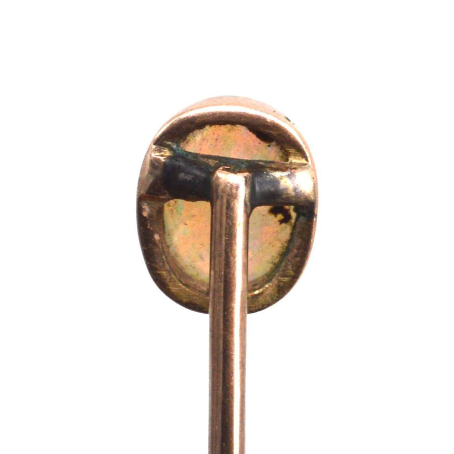 Edwardian 9ct Gold Opal Krawattennadel | Parkin und Gerrish | Antike & Vintage-Schmuck