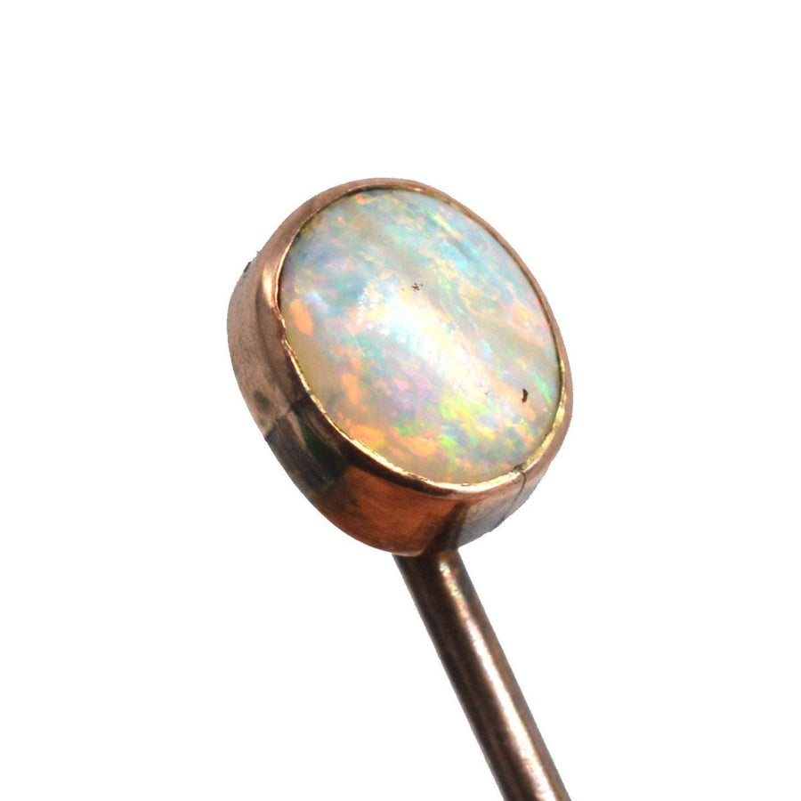 Edwardian 9ct Gold Opal Krawattennadel | Parkin und Gerrish | Antike & Vintage-Schmuck
