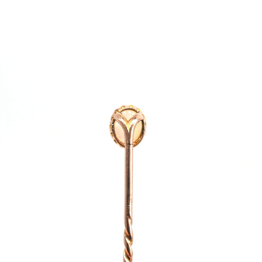 Edwardian 9ct Gold Opal Krawattennadel | Parkin und Gerrish | Antike & Vintage-Schmuck