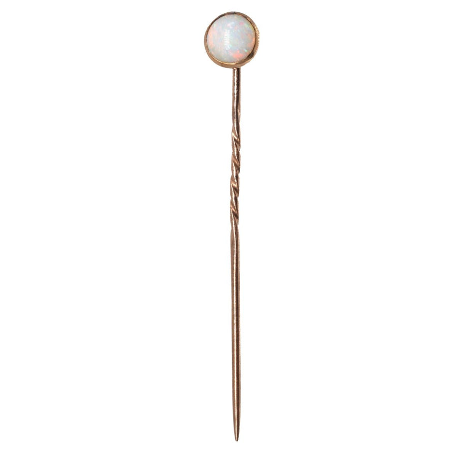 Edwardian 9ct Gold Opal Krawattennadel | Parkin und Gerrish | Antike & Vintage-Schmuck