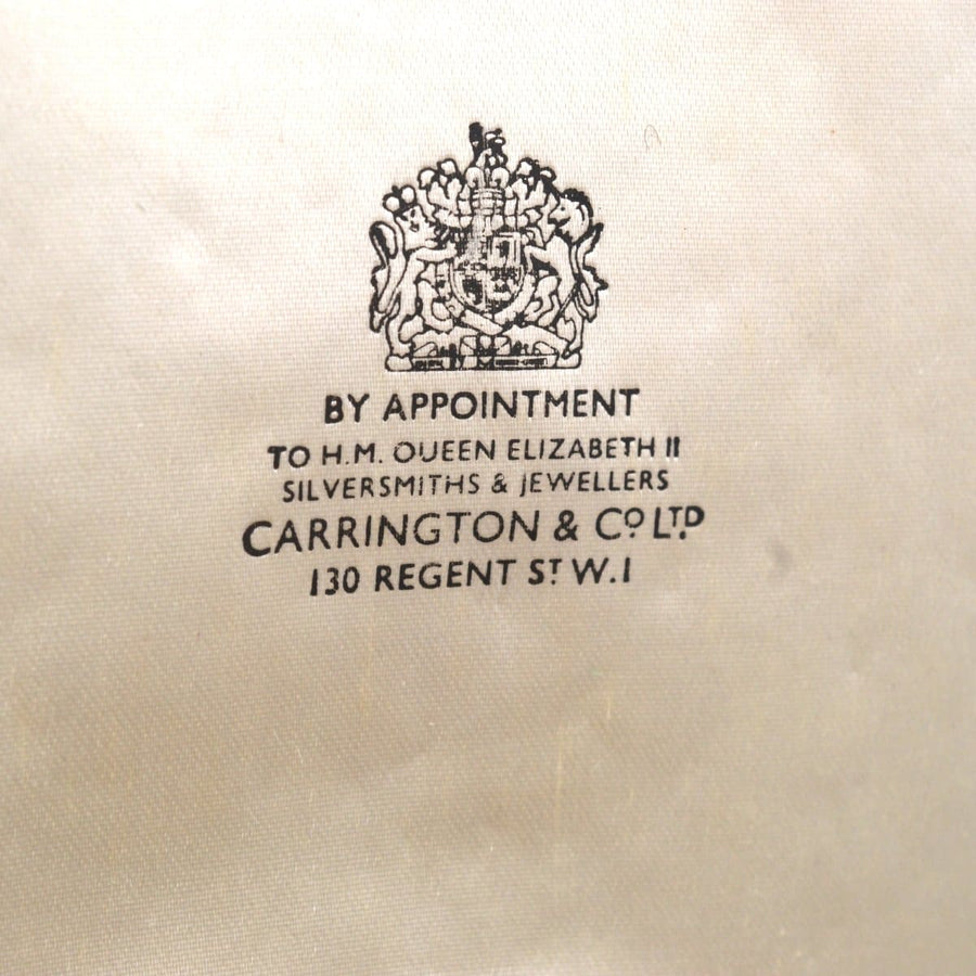 Carrington & Co., Silberschmiede und Juweliere, nach Vereinbarung mit S.M. Königin Elisabeth II, 130 Regent St.