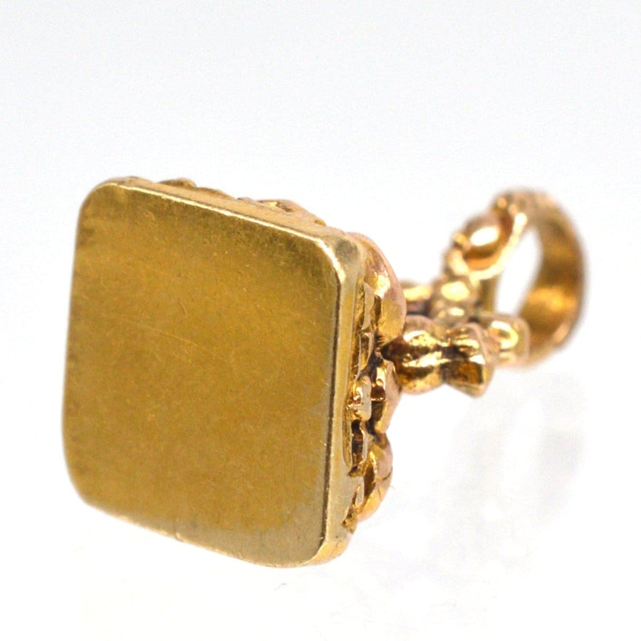 Georgian 15ct gold seal featuring motifs of Great Britain, celebrating the union of Ireland, England, and Scotland.