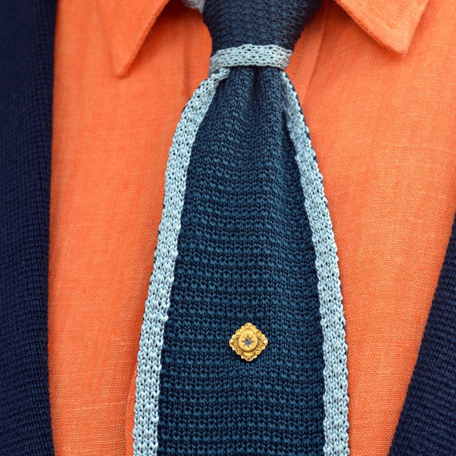 Viktorianische 15ct Gold Sapphire Krawattennadel | Parkin und Gerrish | Antike & Vintage Schmuck