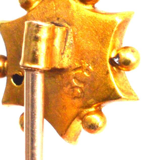 Viktorianische 15ct Gold Star Krawattennadel mit Rubin | Parkin und Gerrish | Antike & Vintage-Schmuck