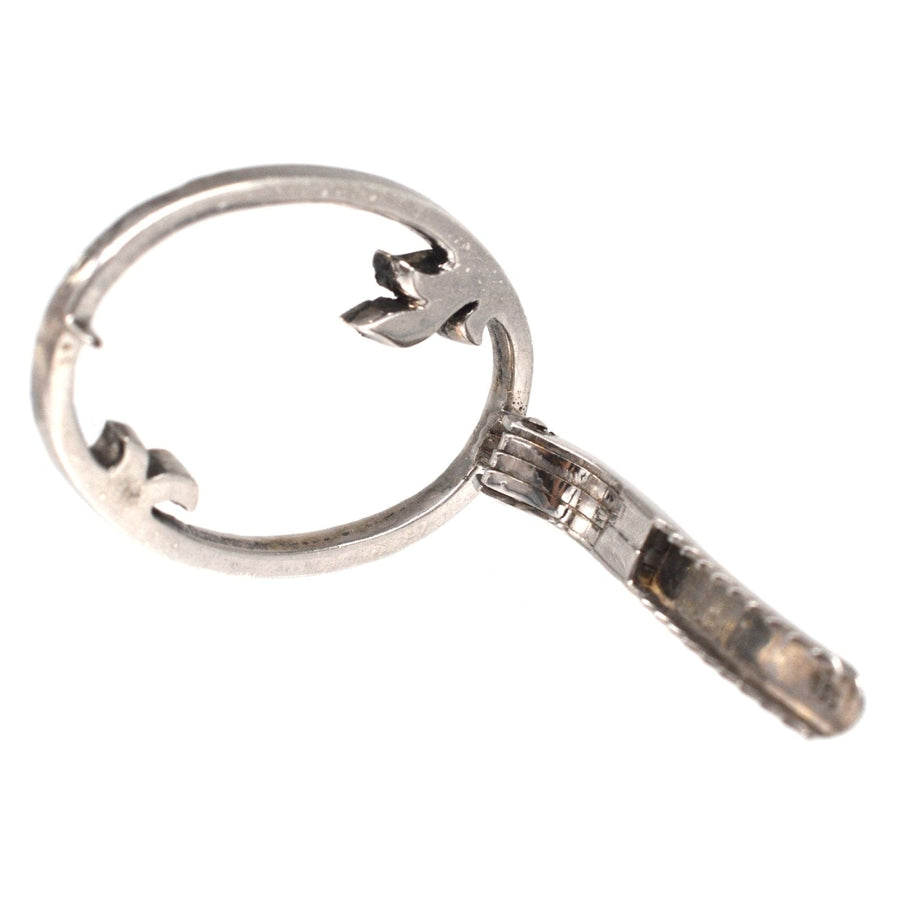 1930er Jahre Deutsch Silber oval Markasit Brosche Clip mit Blattmotiven, ideal für Revers, Krawatte, oder Hut Zubehör.