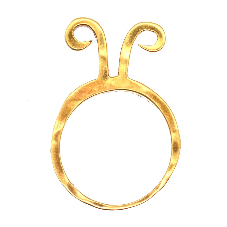 1960er Jahre 18ct Gold Widder Ring von Walter Schluep, mit dem Widder-Symbol, in Original-Etui.