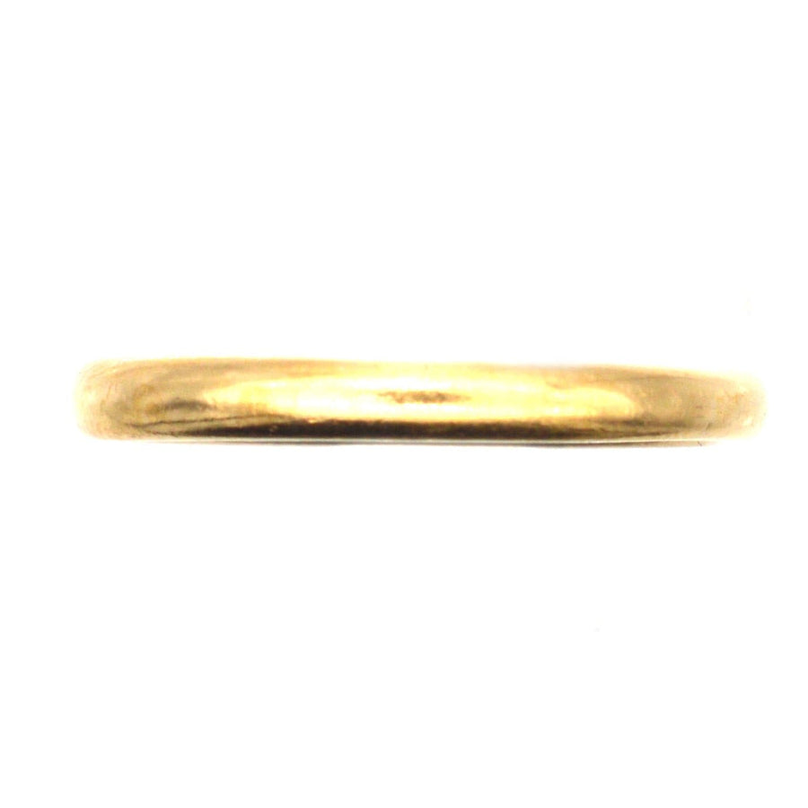 Traditioneller Ehering aus 18-karätigem Gelbgold im Art-Déco-Stil, 2,5 mm, mit einem abgerundeten Profil für mehr Komfort.