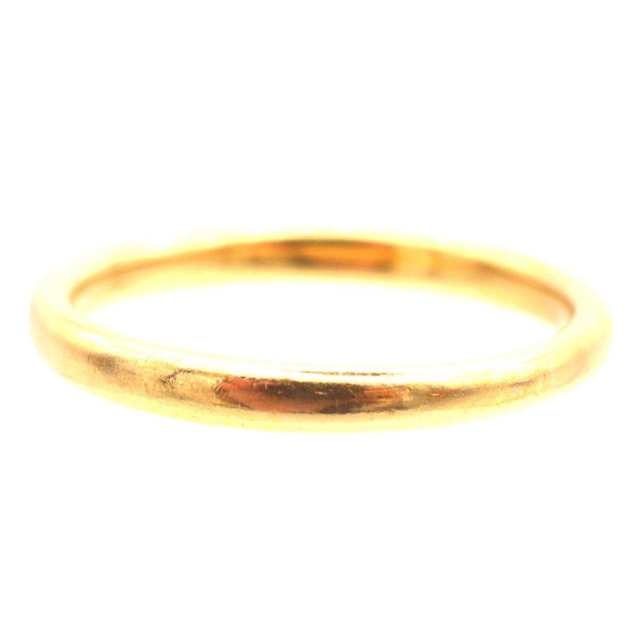 Traditioneller Ehering aus 18-karätigem Gelbgold im Art-Deco-Stil, 2,5 mm, mit abgerundetem Design für mehr Komfort.