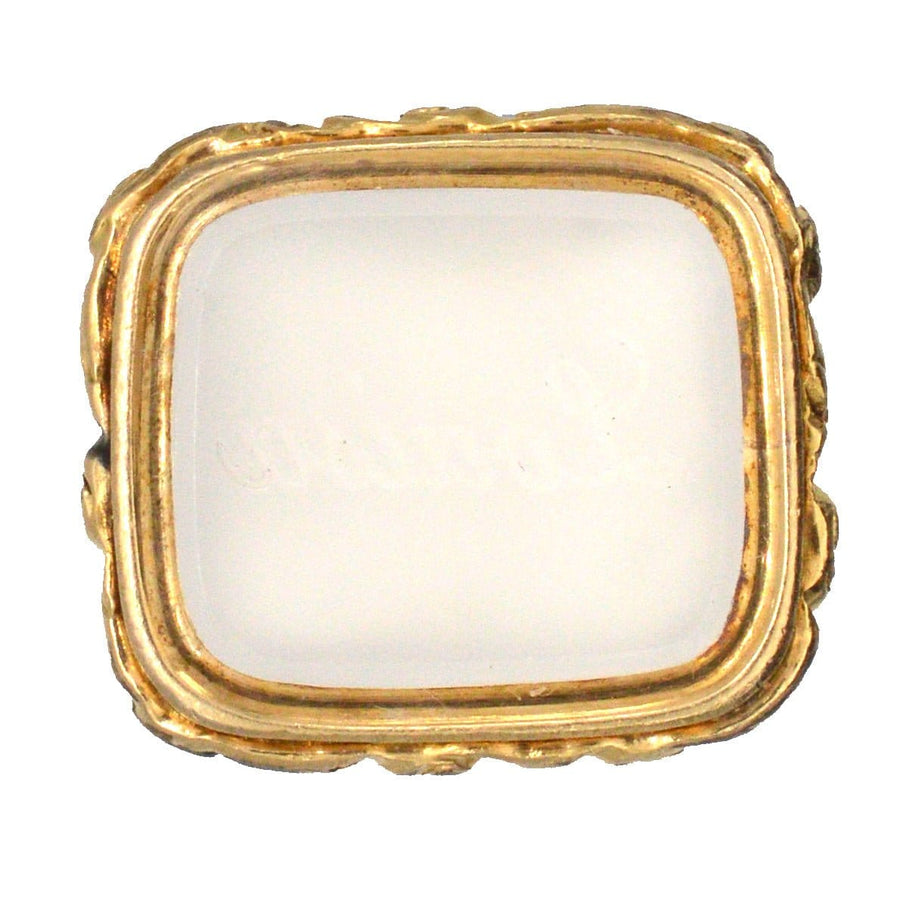 Siegel aus 18-karätigem Gold mit eingraviertem Namen Louisa, Vintage-Accessoire aus den 1800er Jahren.