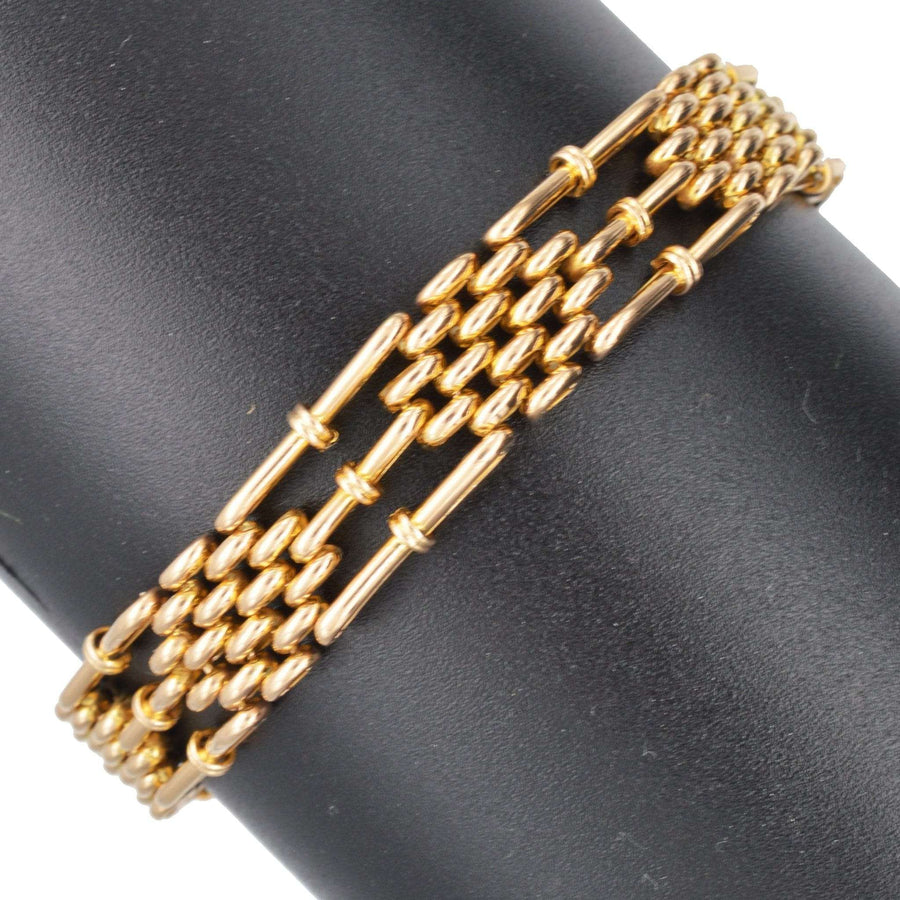 Elegantes edwardianisches Torarmband aus 15 Karat Gold, um 1910 gefertigt, perfekt für formelle und informelle Anlässe.
