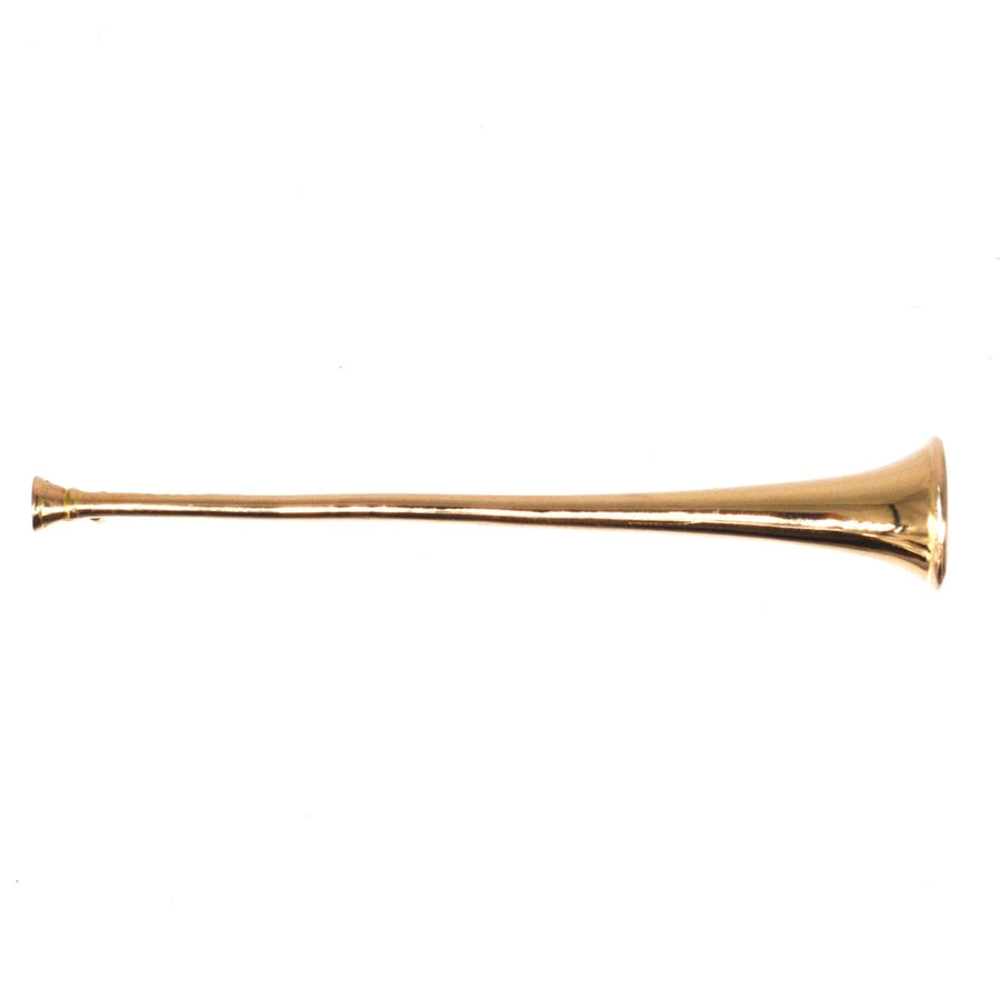 Edwardian 9ct Gold Jagdhorn Brosche, eine skurrile Schmuckstück ideal für Revers oder Krawatten.