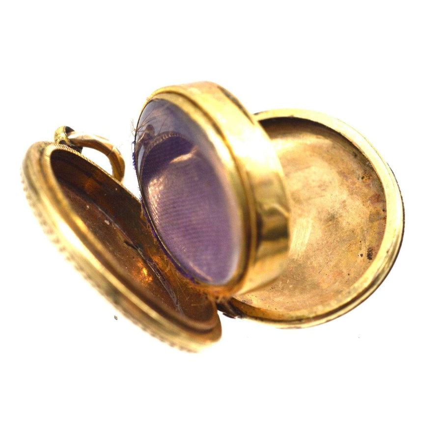 Viktorianisches Blumenmedaillon aus 9 Karat Gold mit zwei Fächern für wertvolle Andenken.