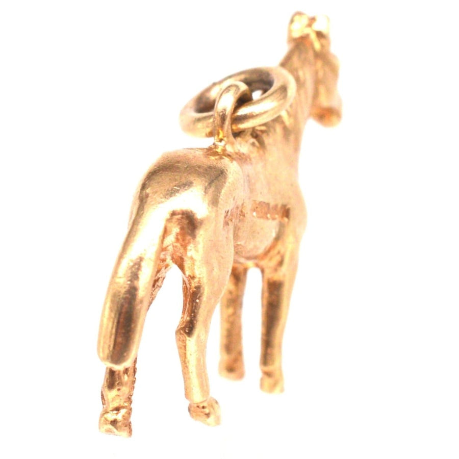 Vintage 9ct Gold Pferd Charme Anhänger von Henry Griffith & Son entworfen, schön gemacht, perfekt für Armbänder.