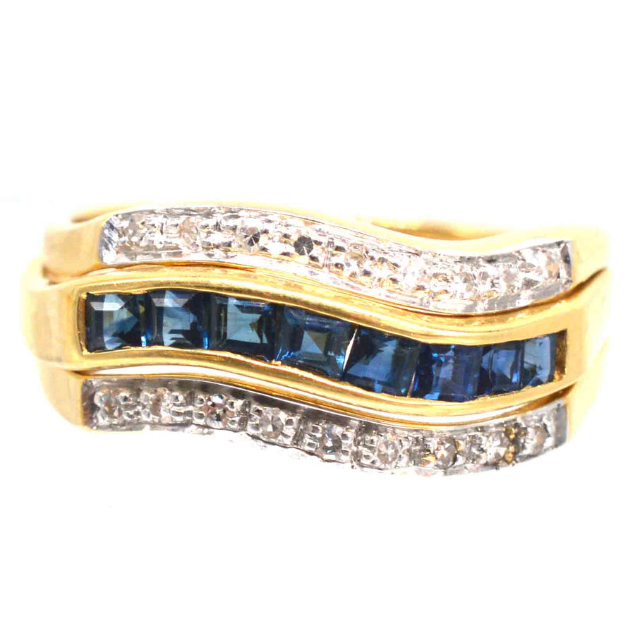 Retro 18ct Gold Tutti Frutti Interchangeable Diamond, Sapphire, Ruby & Emerald Ring