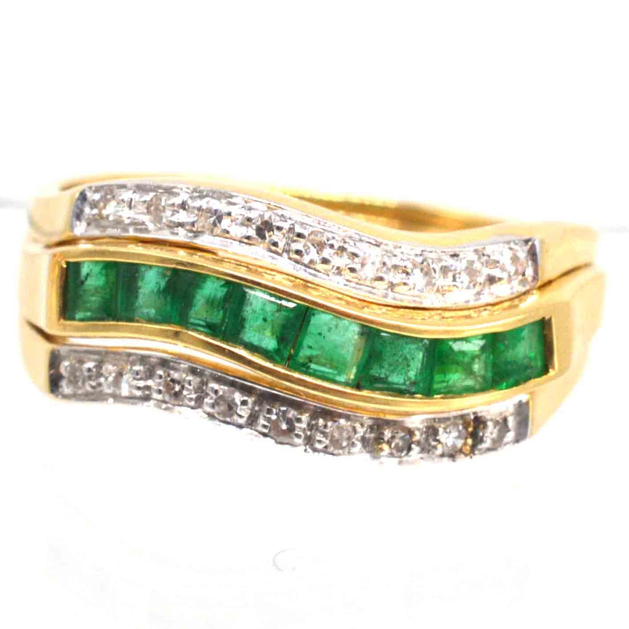 Retro 18ct Gold Tutti Frutti Interchangeable Diamond, Sapphire, Ruby & Emerald Ring