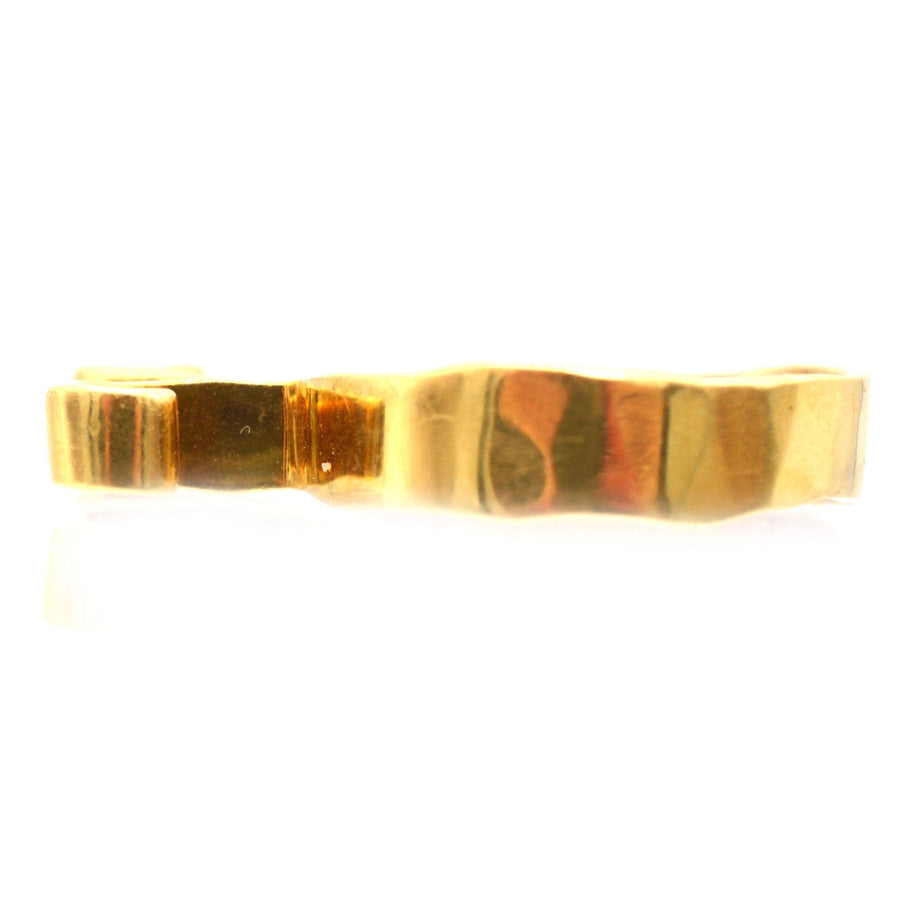 20 世纪 60 年代 Walter Schluep 设计的 18K 金白羊座戒指，具有独特的纹理设计。